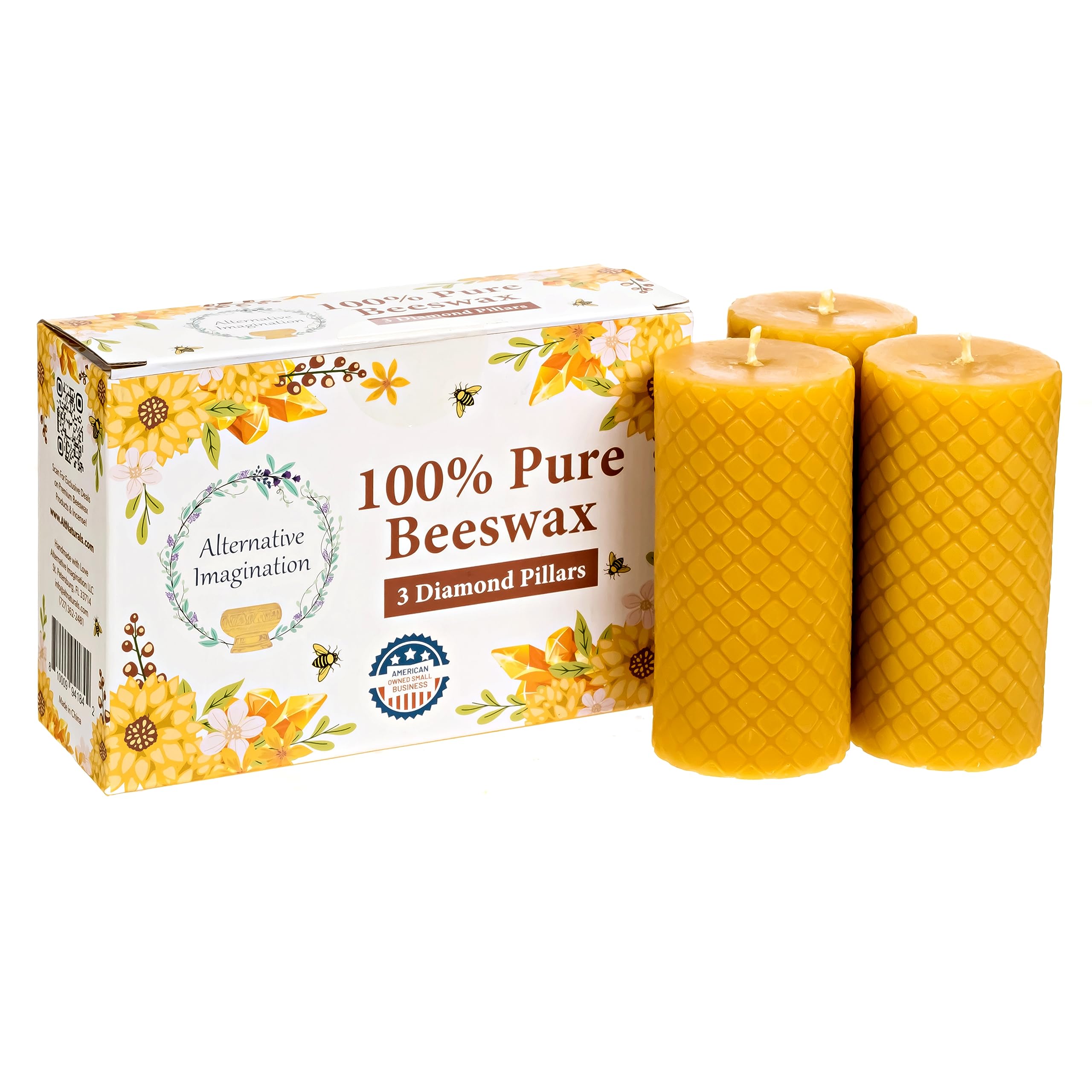 ★キャンドル　Beeswax RoundCandle ★ Amazon.com: 3 Pack Beeswax Candles - 100% Pure Beeswax